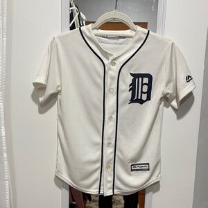 Majestic Cream Baseball Jersey with Black Trim